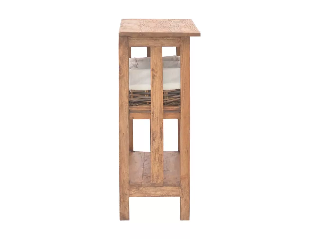 Table console Bois de récupération massif 69 x 28 x 70 cm