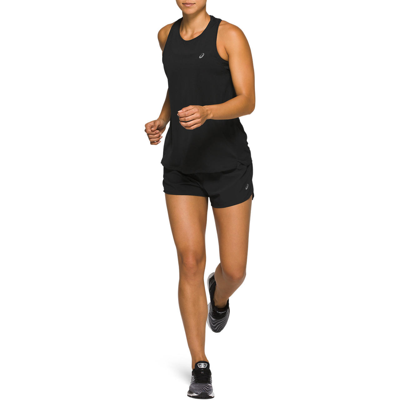ASICS Road 3.5IN Hardloopbroek Kort Zwart/Zwart/Zilver Dames
