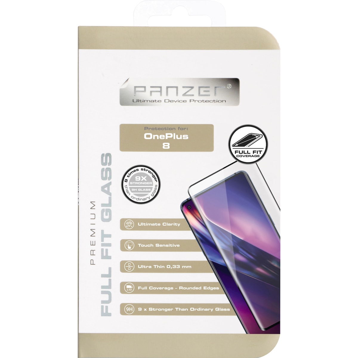 Panzer Full-Fit OnePlus 8 buet skjermbeskytter