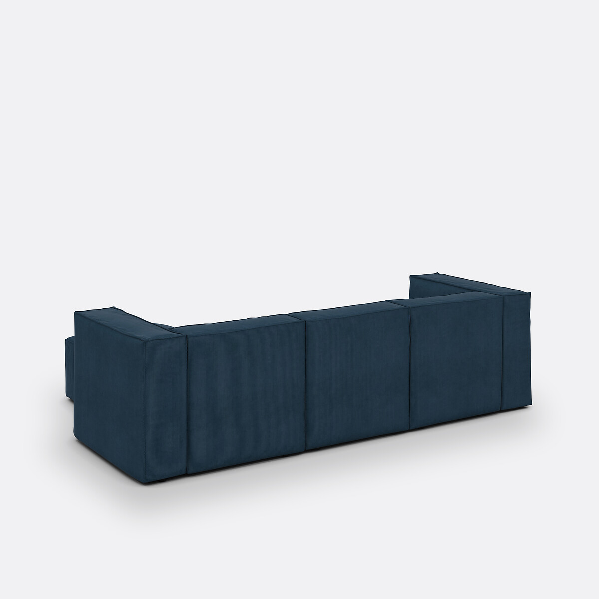 LA REDOUTE INTERIEURS<br>Sofá modular de 3 lugares e 1 pufe em veludo cotelê Seven