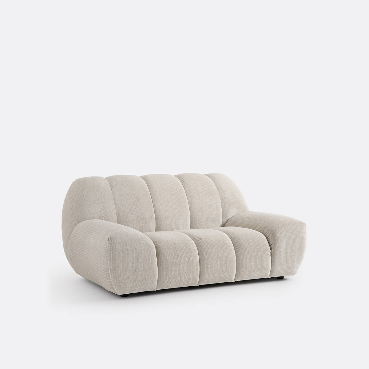 LA REDOUTE INTERIEURS<br>Sofá vintage de 2 lugares em veludo cotelê, Nuria