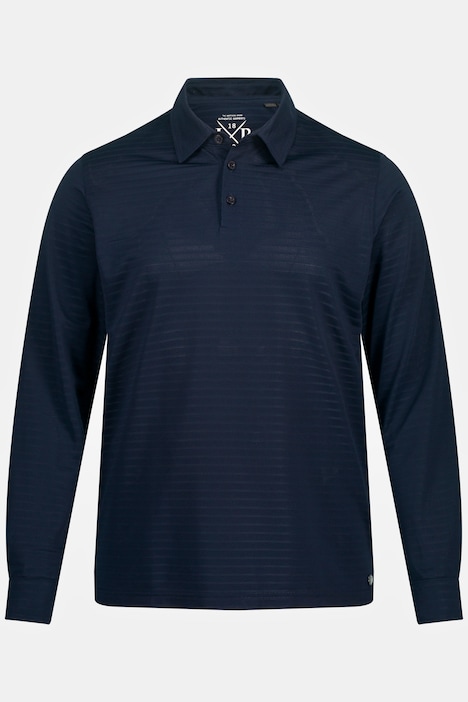 Poloshirt, OEKO-TEX, Langarm, Jacquard, Polokragen