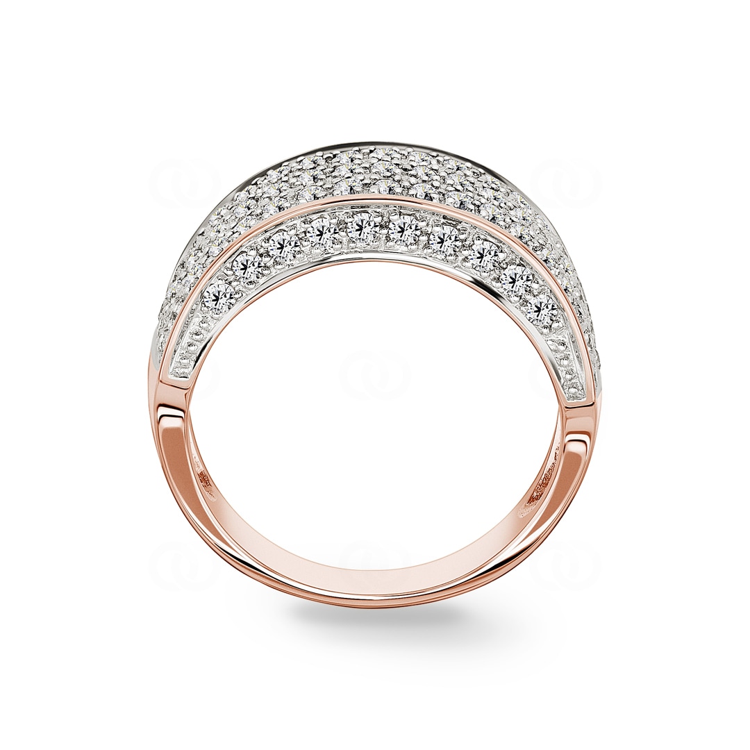 0.80 Karat Diamantring 750/18 K Roségold