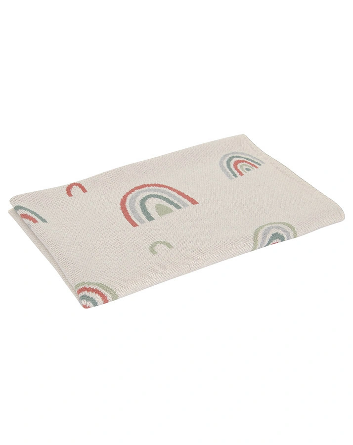 Babydecke REGENBOGEN (80x100) in creme/beige