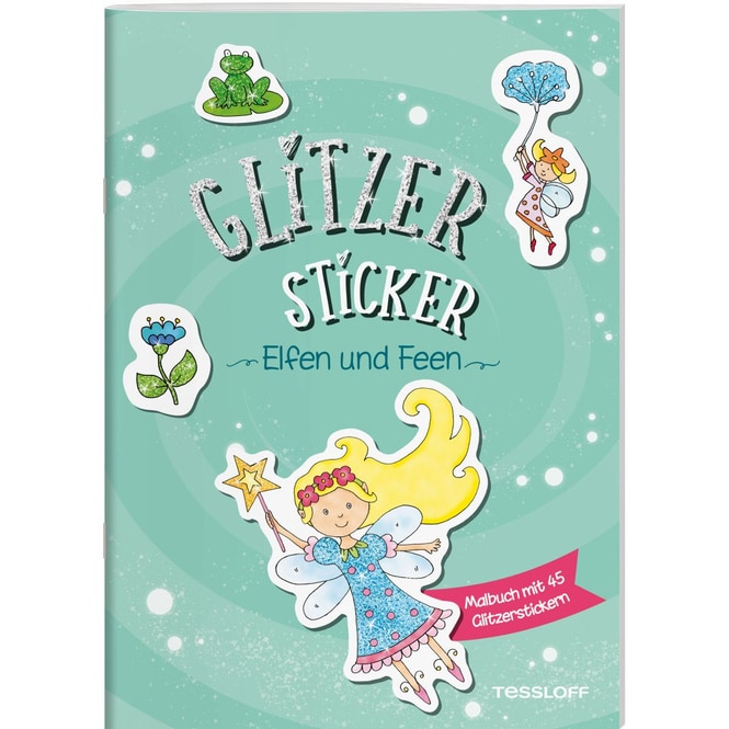 Glitzer Sticker Malbuch - Feen und Elfen