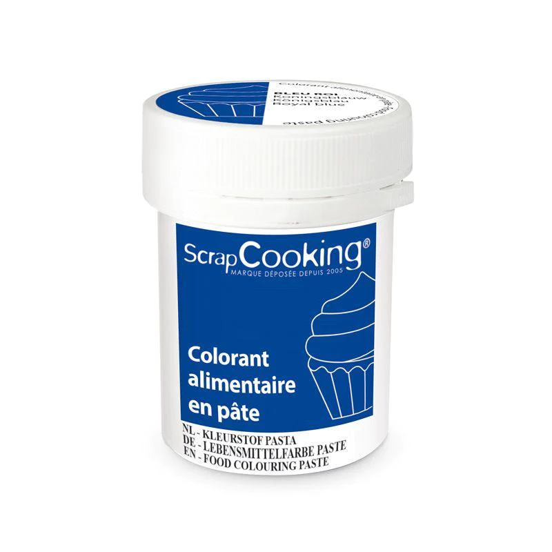 Colorant alimentaire en pâte 20 g - Bleu roi Scrapcooking