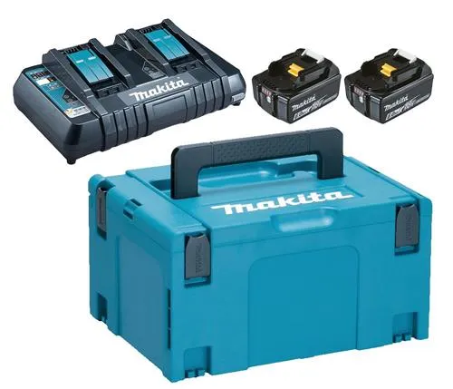 Makita 198077-8, Batteri- og opladersæt, Lithium-Ion (Li-Ion), 6 At, 18 V, Makita, Sort, Grøn