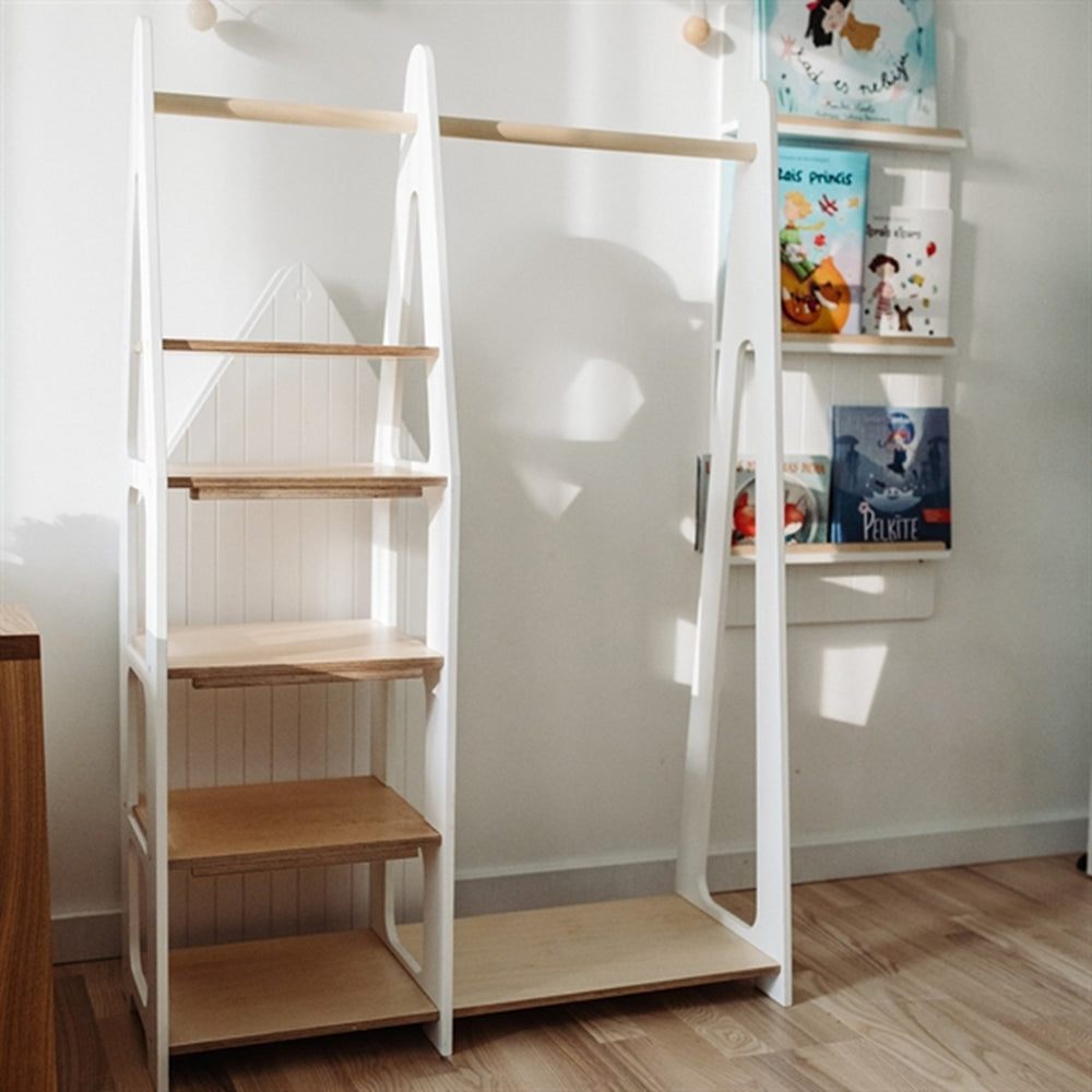 Køb Duck Woodworks Børnegarderobe u. Skuffer White