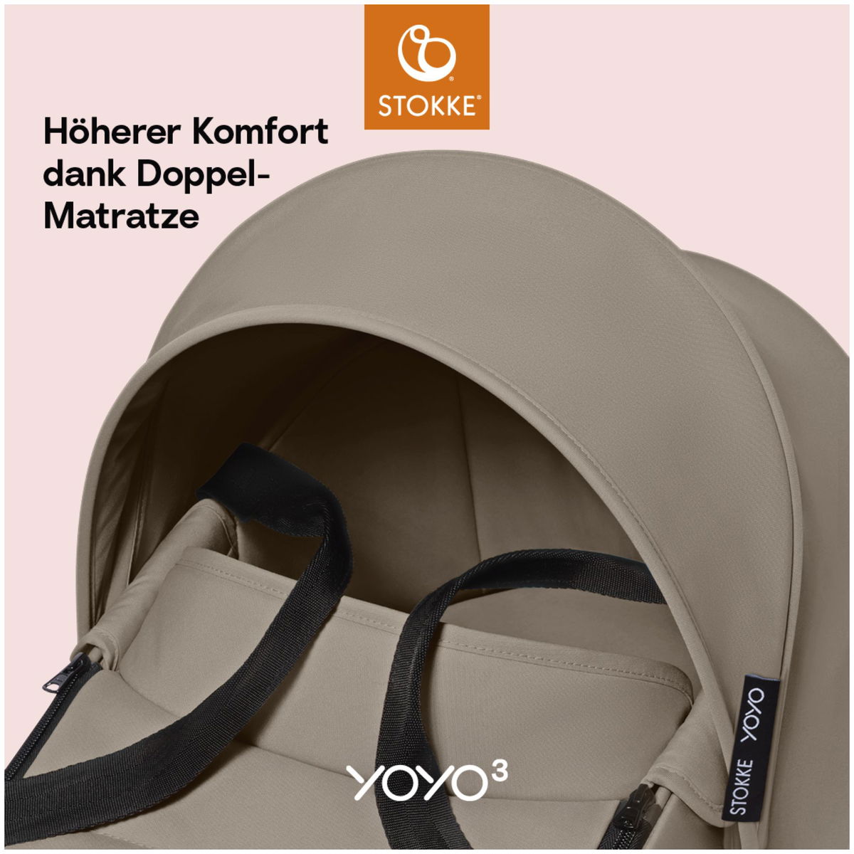 STOKKESTOKKE   YOYO³ 6+ white mit Liegewanne toffee