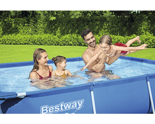 Opzetzwembad Bestway Family rechthoekig 259x170x61 cm zonder accessoires blauw