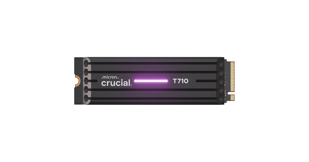 CrucialT710 2 TB SSD  (PCIe 5.0 x4, NVMe 2.0, M.2 2280, incl. heatsink)