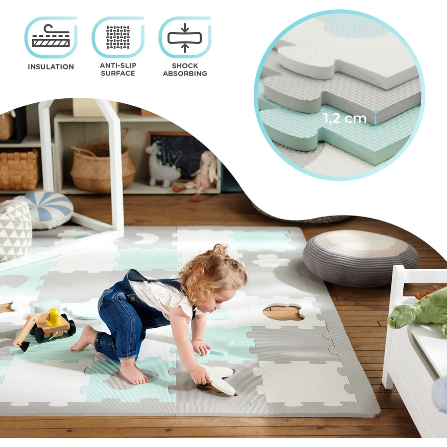 Kinderrkraft Puzzlematte LUNO SHAPES, mint