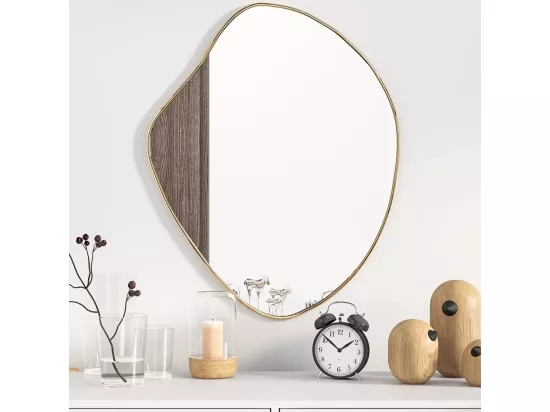Miroir mural Doré 60x50 cm