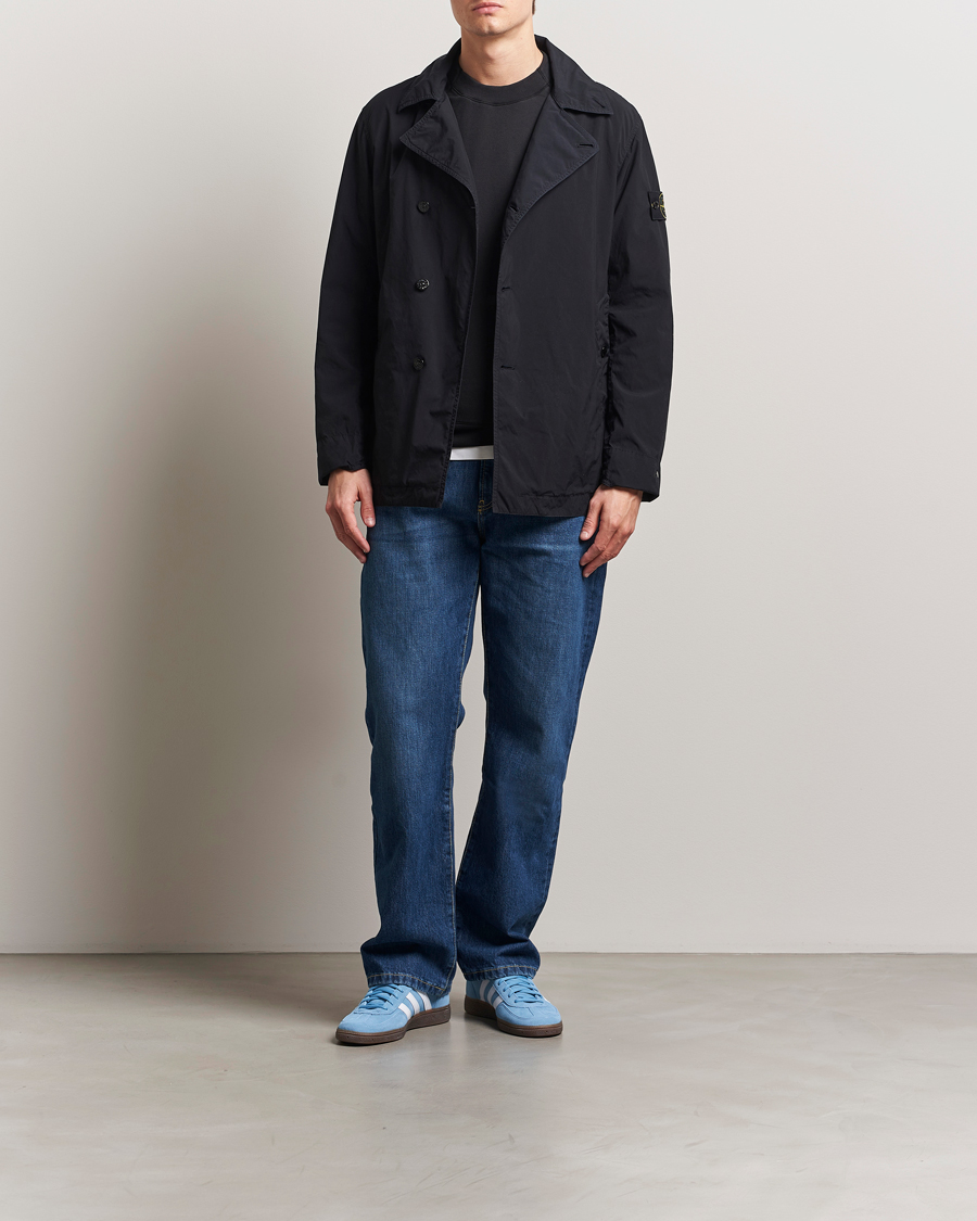 Stone Island Light Compact Touch Coat Navy Blue