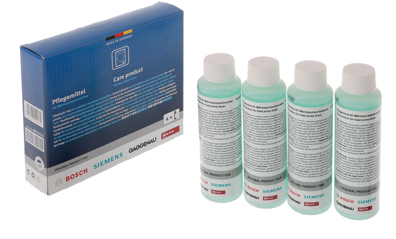 Produto de limpeza. Produto de manutenção para secadoras. 00312111