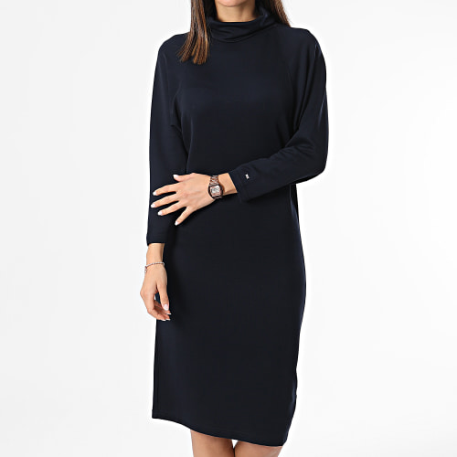 Robe Pull Col Roulé Femme Raglan 0290 Bleu Marine