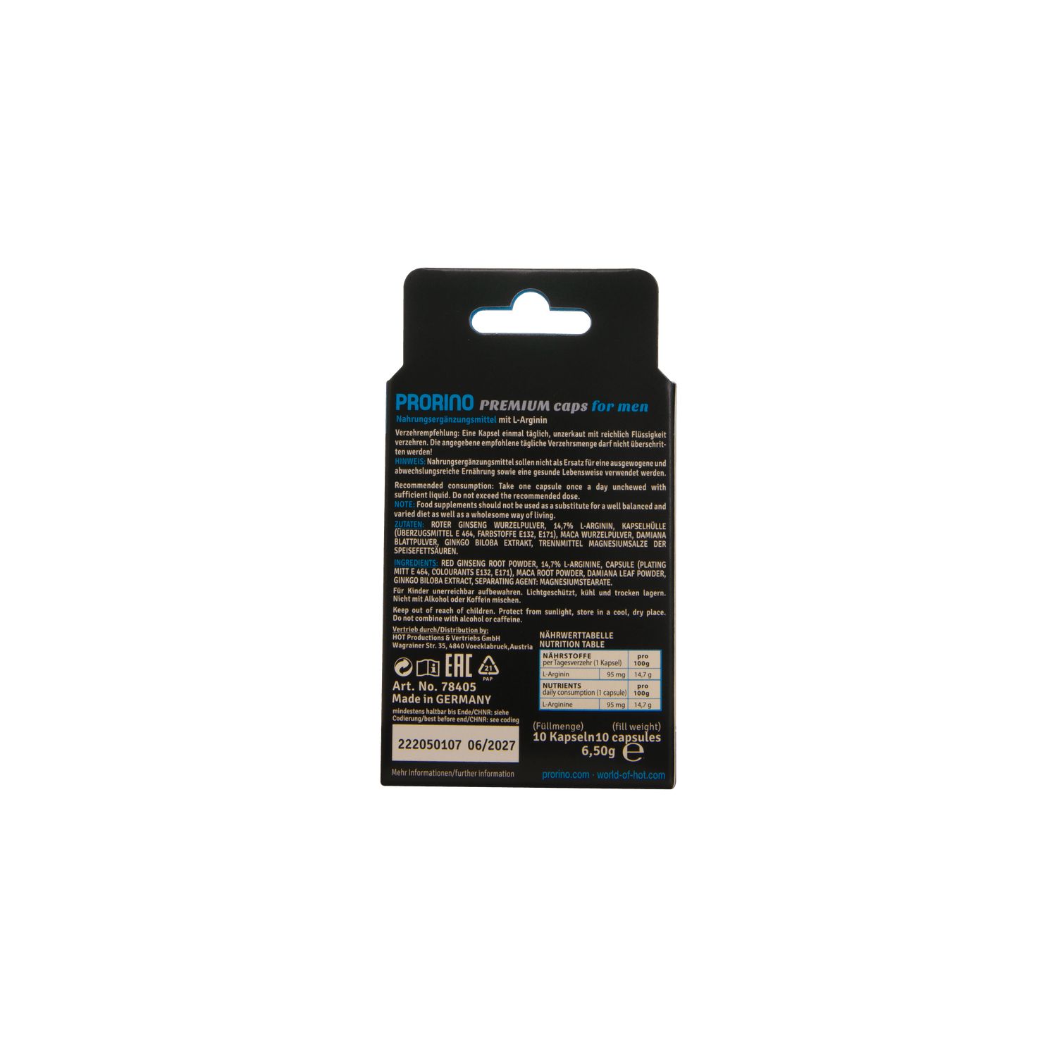 Prorino *Potency Caps* for men