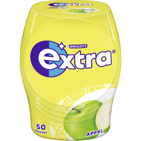 Apfel, zuckerfreier Kaugummi