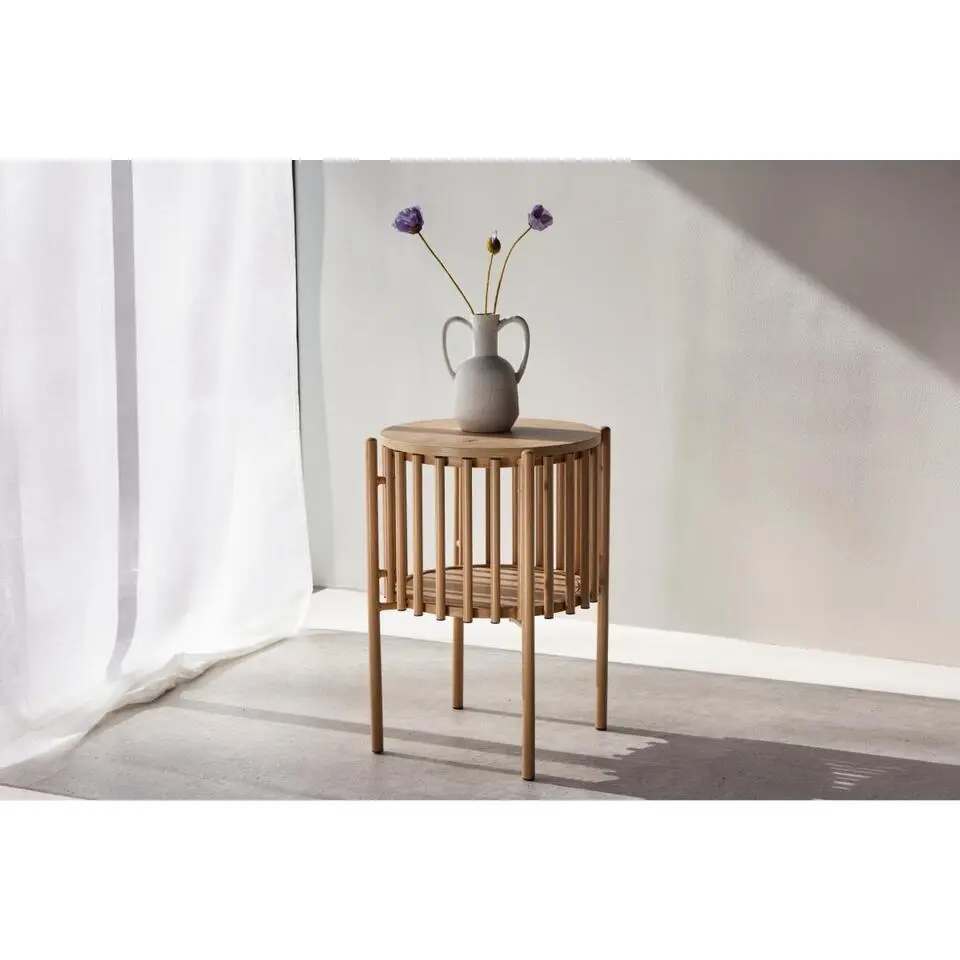 Svea - Farouk ronde bijzettafel - ø45 cm - naturel