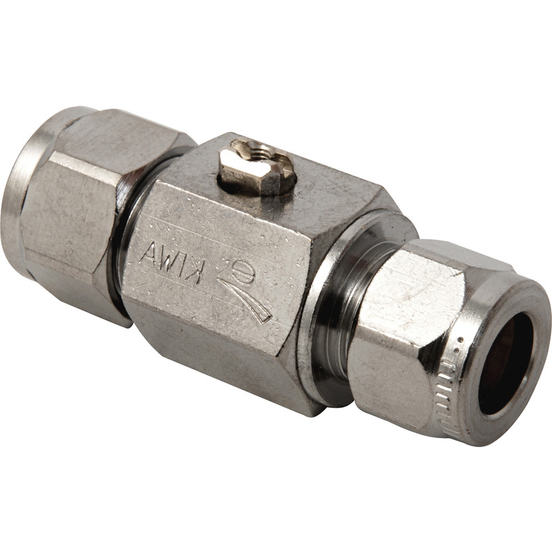 BPE mini kogelkraan recht 2x knel 12x10