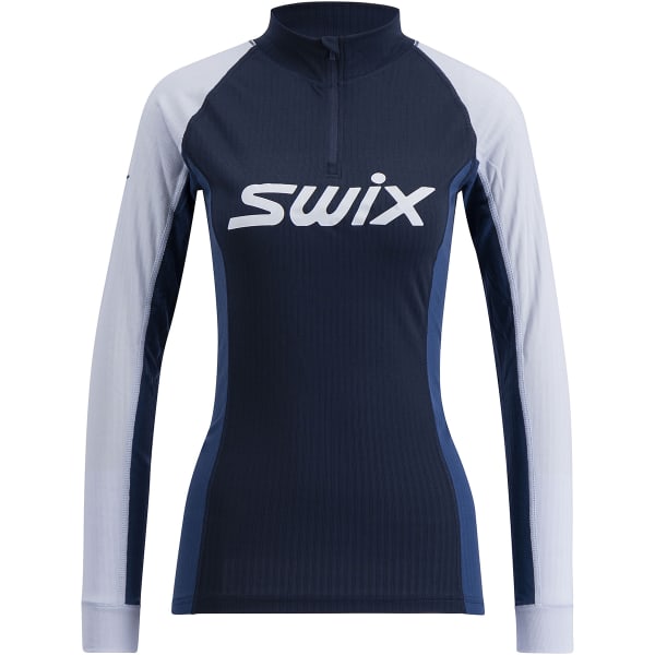 T-shirt ski de fond SWIX RACEX CLASSIC HALF ZIP W DARK NAVY/LAKE BLUE