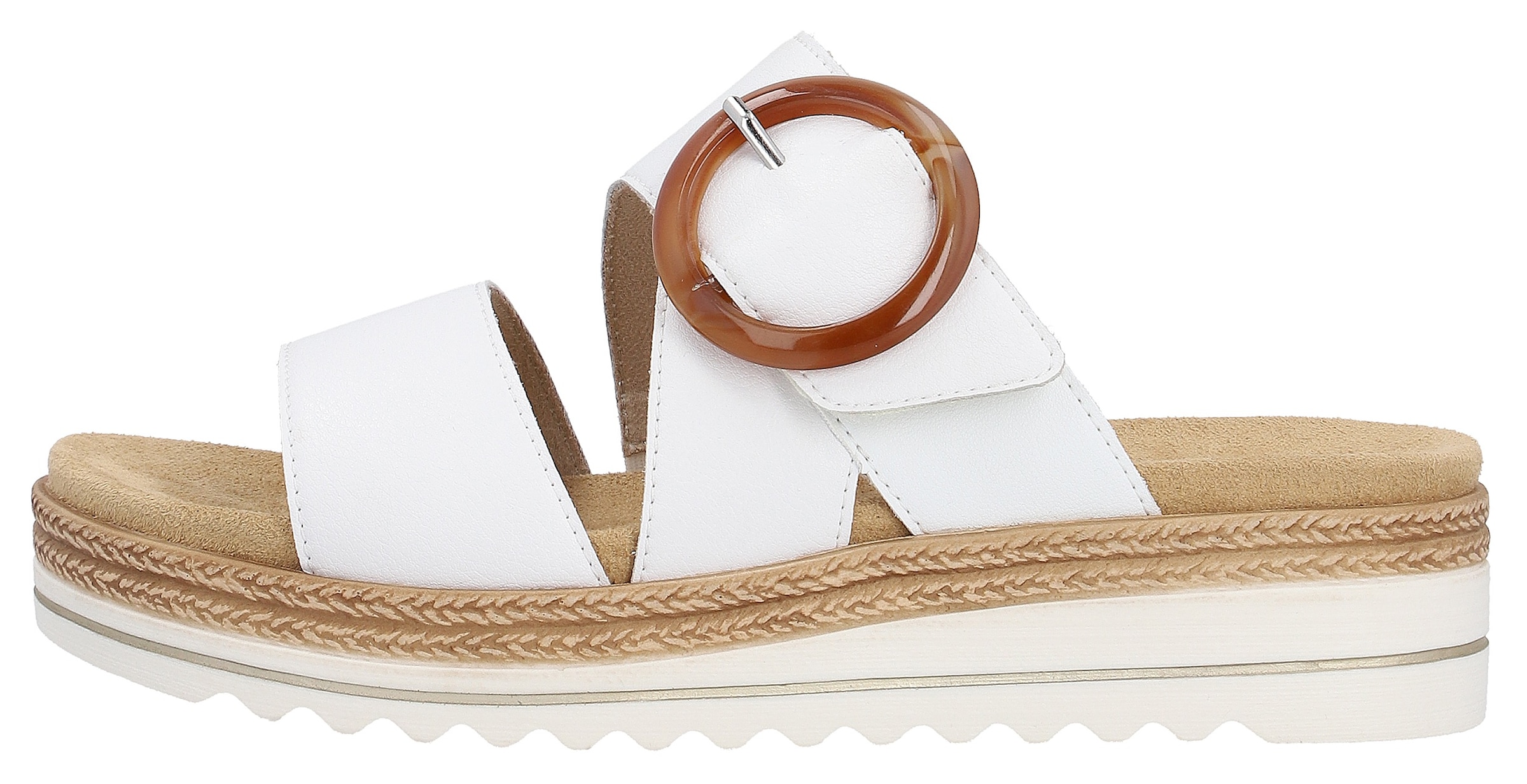 Remonte Pantolette  , Keilabsatz, Sommerschuh, Schlappen mit Zierschnalle