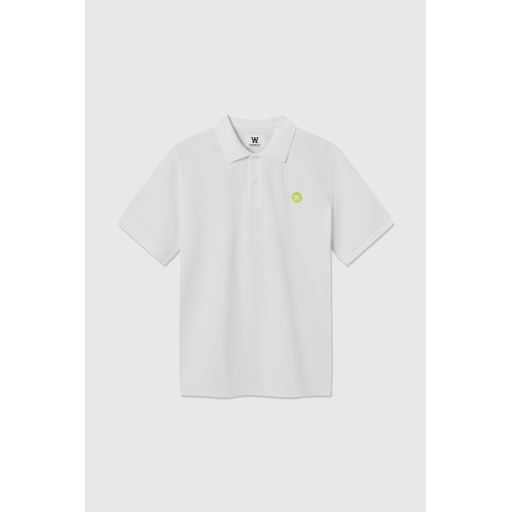 Wood Wood Seb Pique Polo T-shirt, Hvid, L