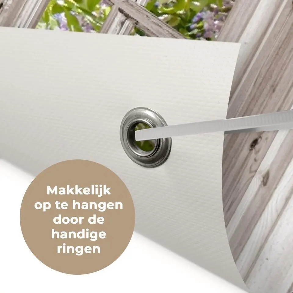 MuchoWow Tuinposter 90x60cm Blauwe regen Bloemen Doorkijk