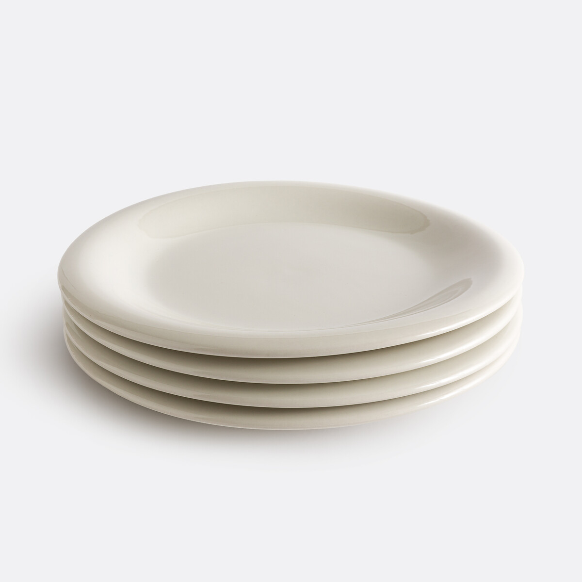 LA REDOUTE INTERIEURS<br>Conjunto de 4 pratos de jantar, faiança vidrada Toria