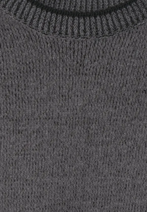 Softer Strickpullover - lead grey melange