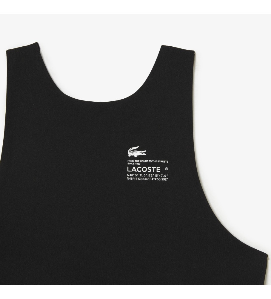 Sutiã esportivo Lacoste de secagem rápida, preto