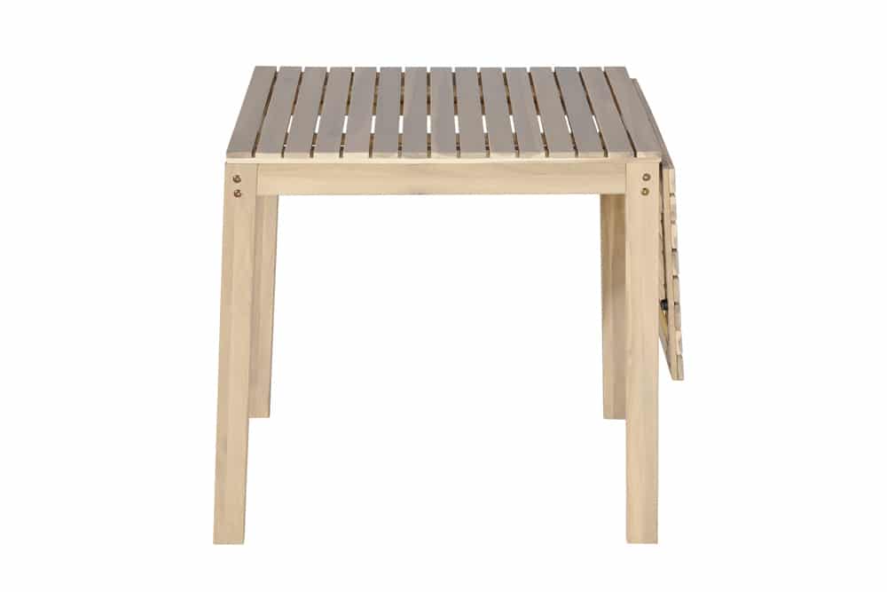 Outdoor Balkontisch BALI 110cm natur hell Akazienholz ausklappbar wetterfest