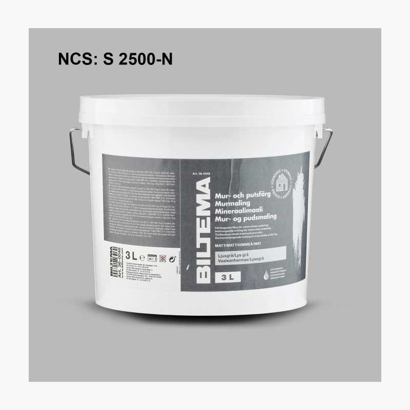 Murmaling, lys grå, 3 liter