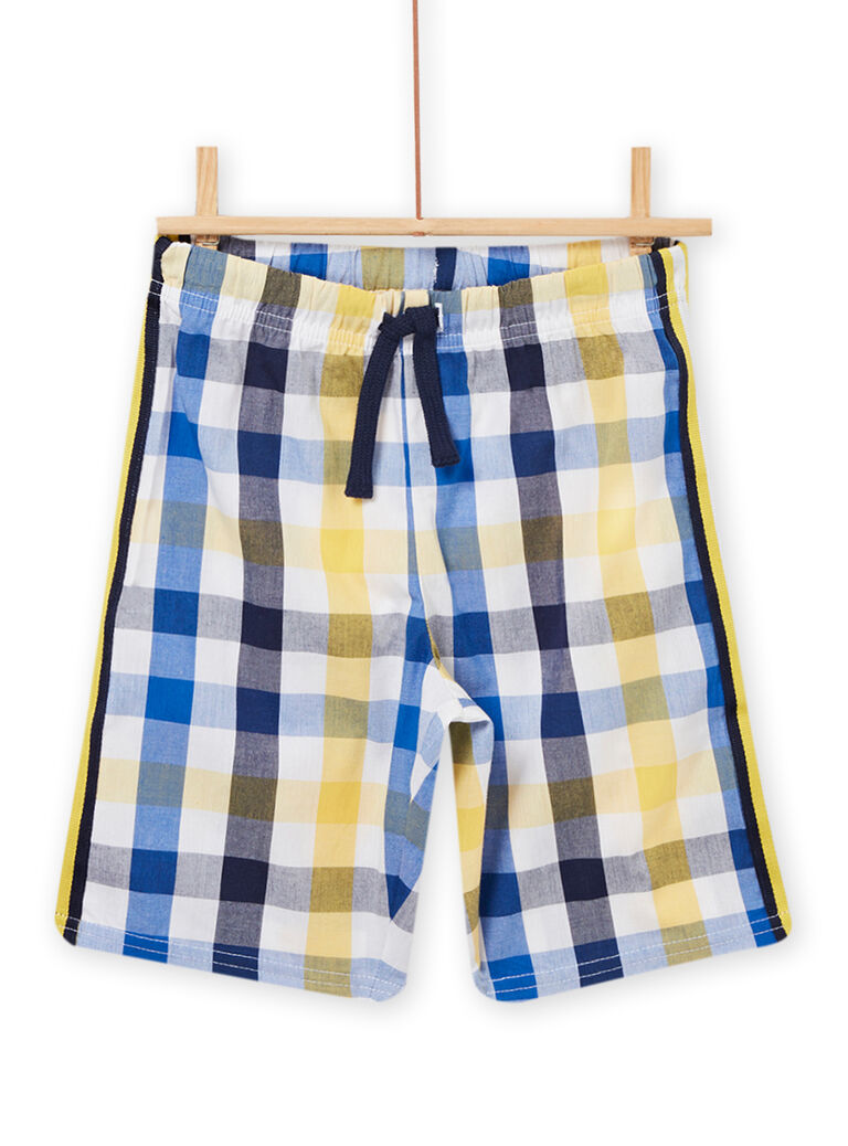 Pyjama blanc, bleu et jaune enfant garçon