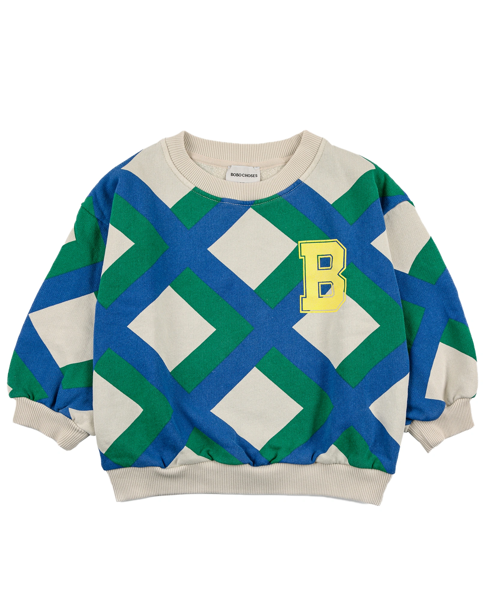 Sweatshirt GIANT CHECK in weiß