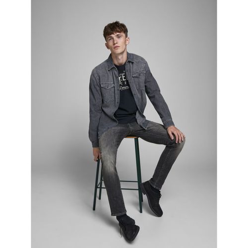 Jack & Jones - 12175890 GLEEN-BLACK DENIM Negro