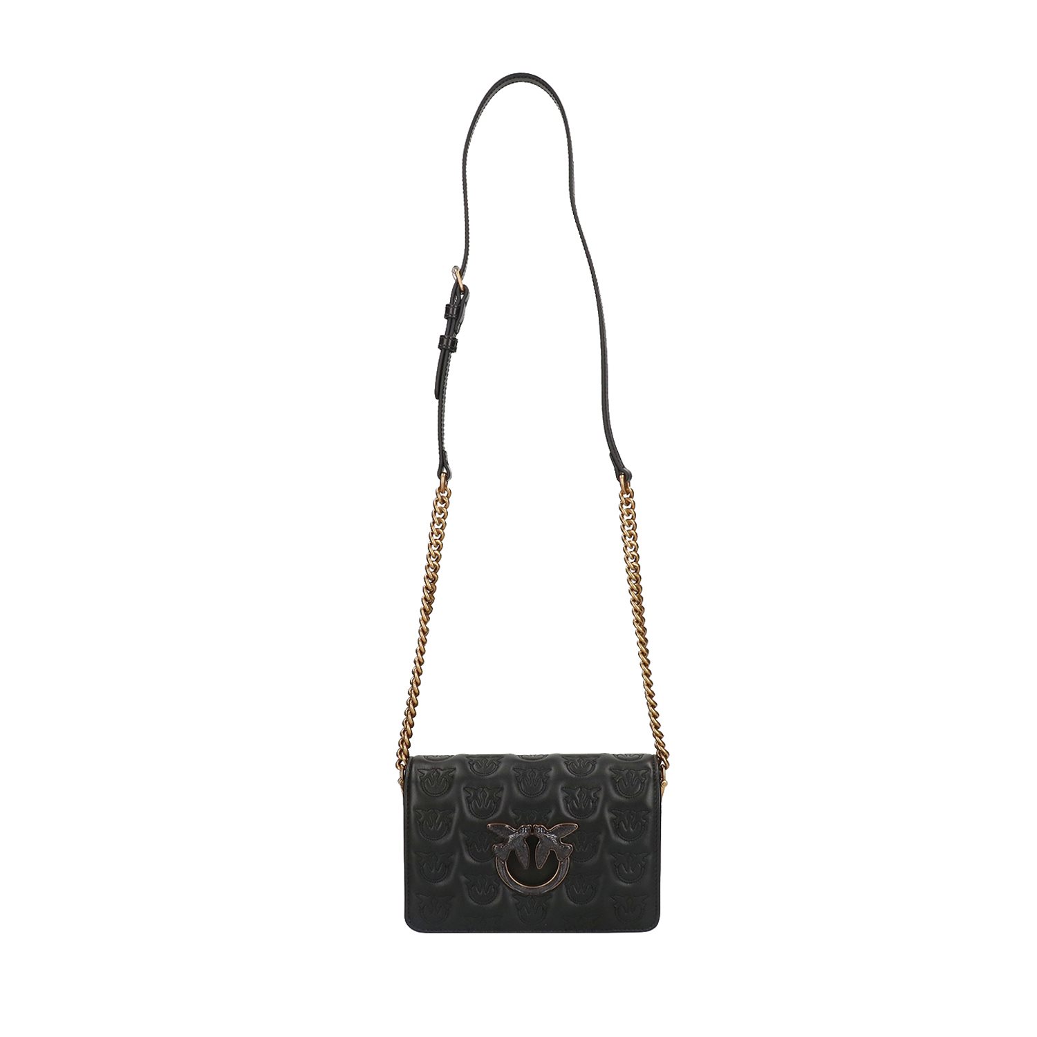 Pinko Love Click Mini Chevron black