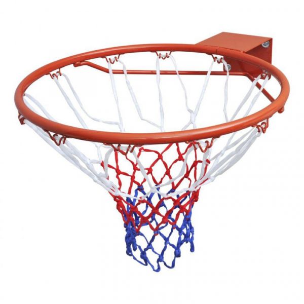 Cesto de Basquetebol com Malha Laranja e Aro