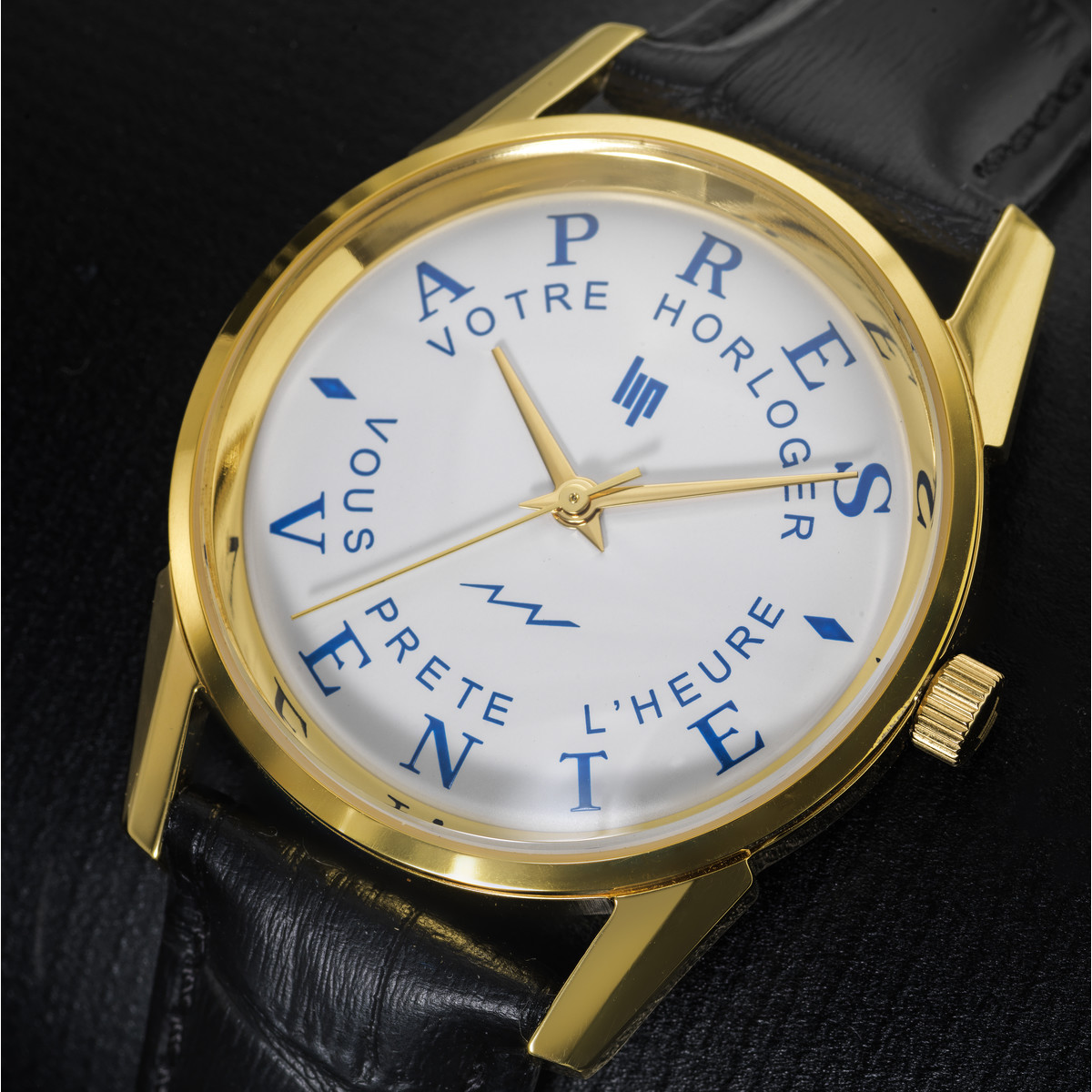 Montre Lip Himalaya homme acier bracelet cuir marron