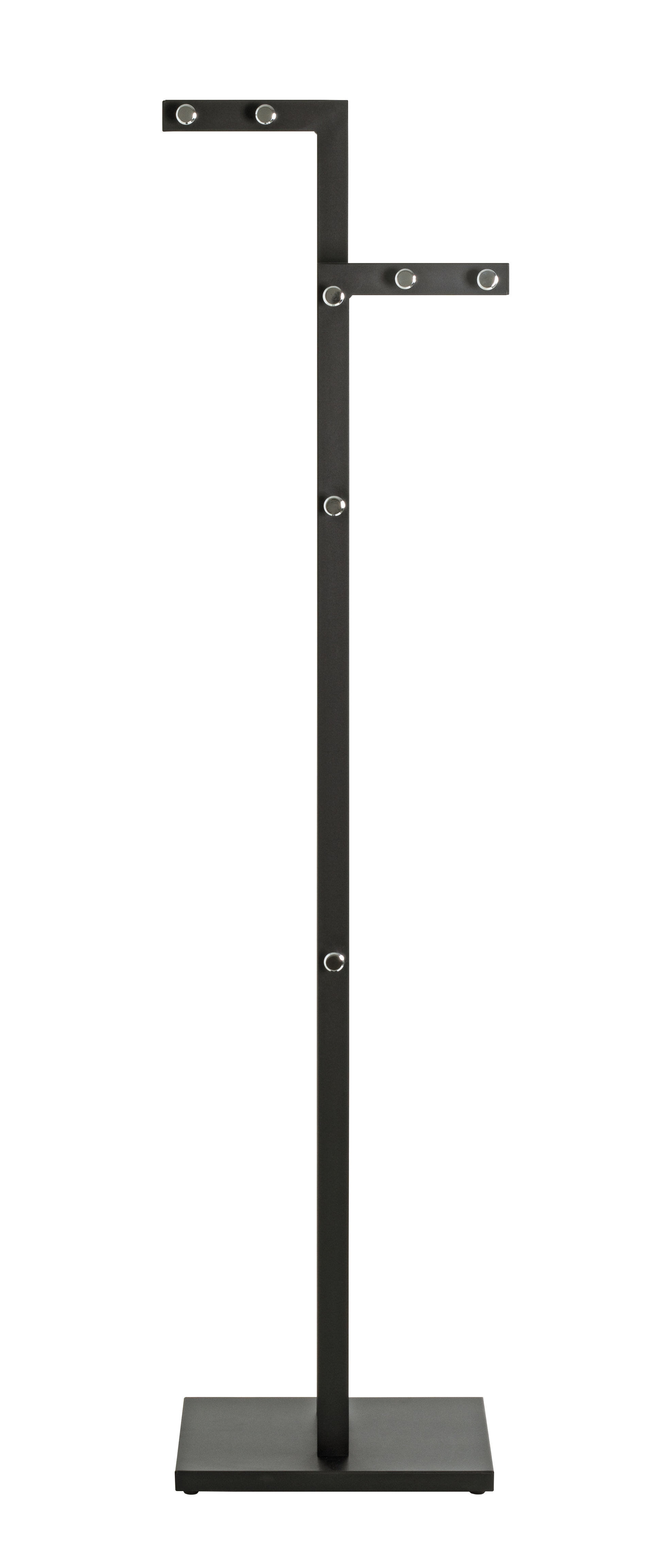Garderobenständer 42 x 175 cm schwarz/chromfarbig