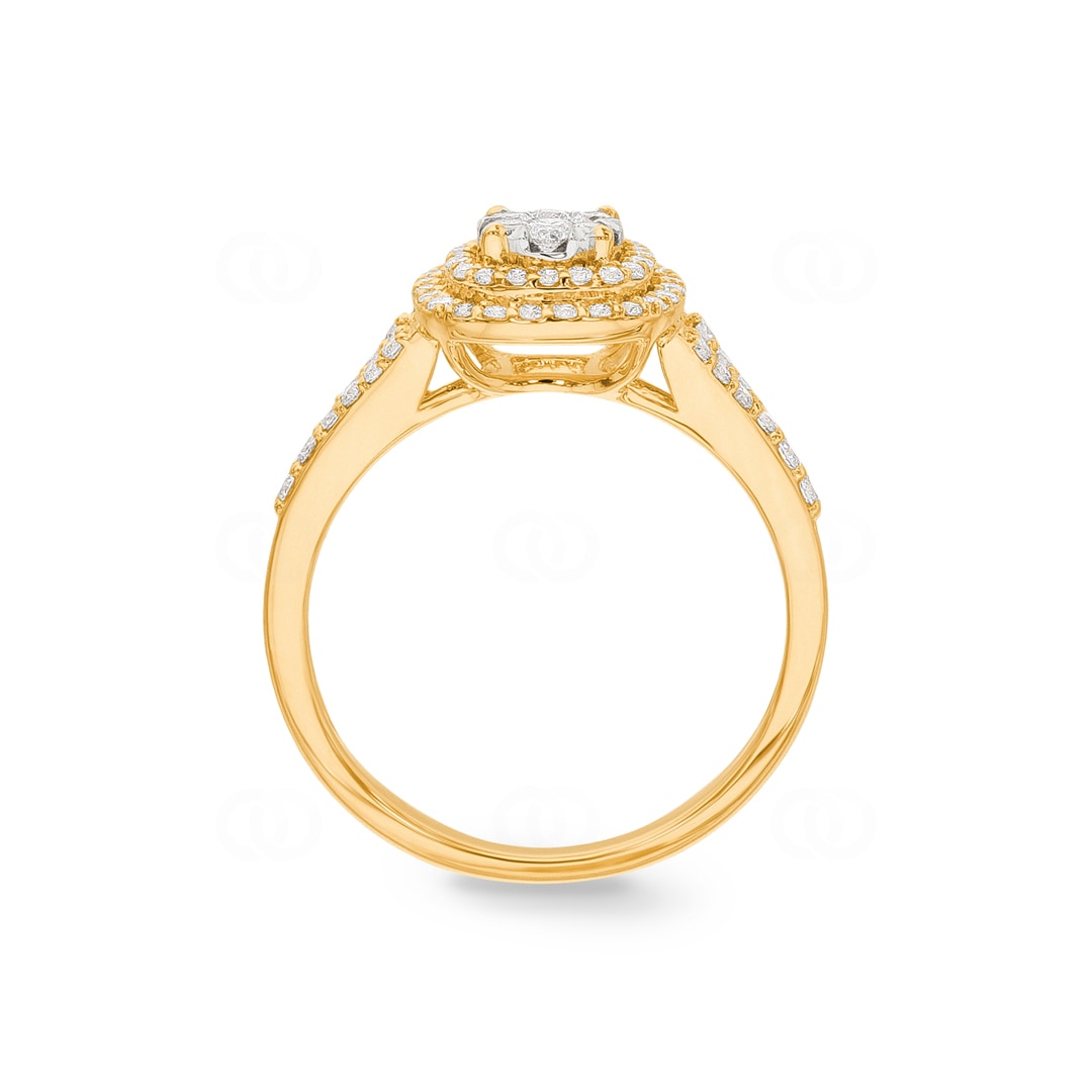 0.50 Karat Diamantring 750/18 K Gelbgold