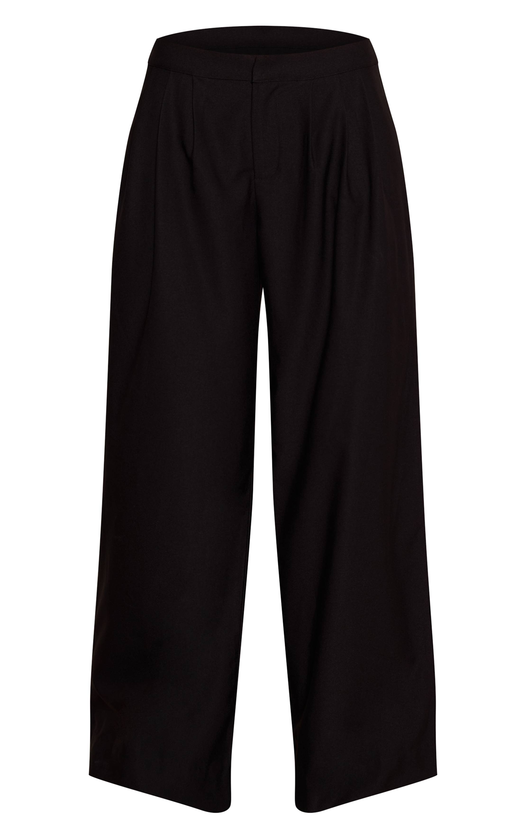 Noir Pantalon Tailleur Plissé