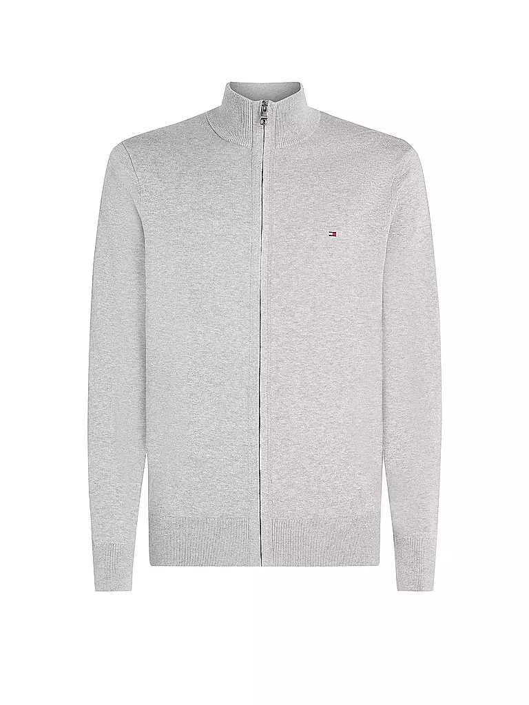TOMMY HILFIGER Strickjacke  hellgrau