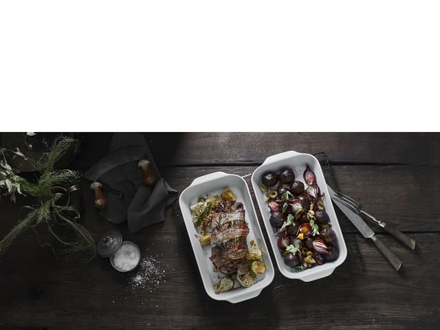 Pillivuyt Serie Originale Fad dybt 38 x 21 x 6 cm Hvid