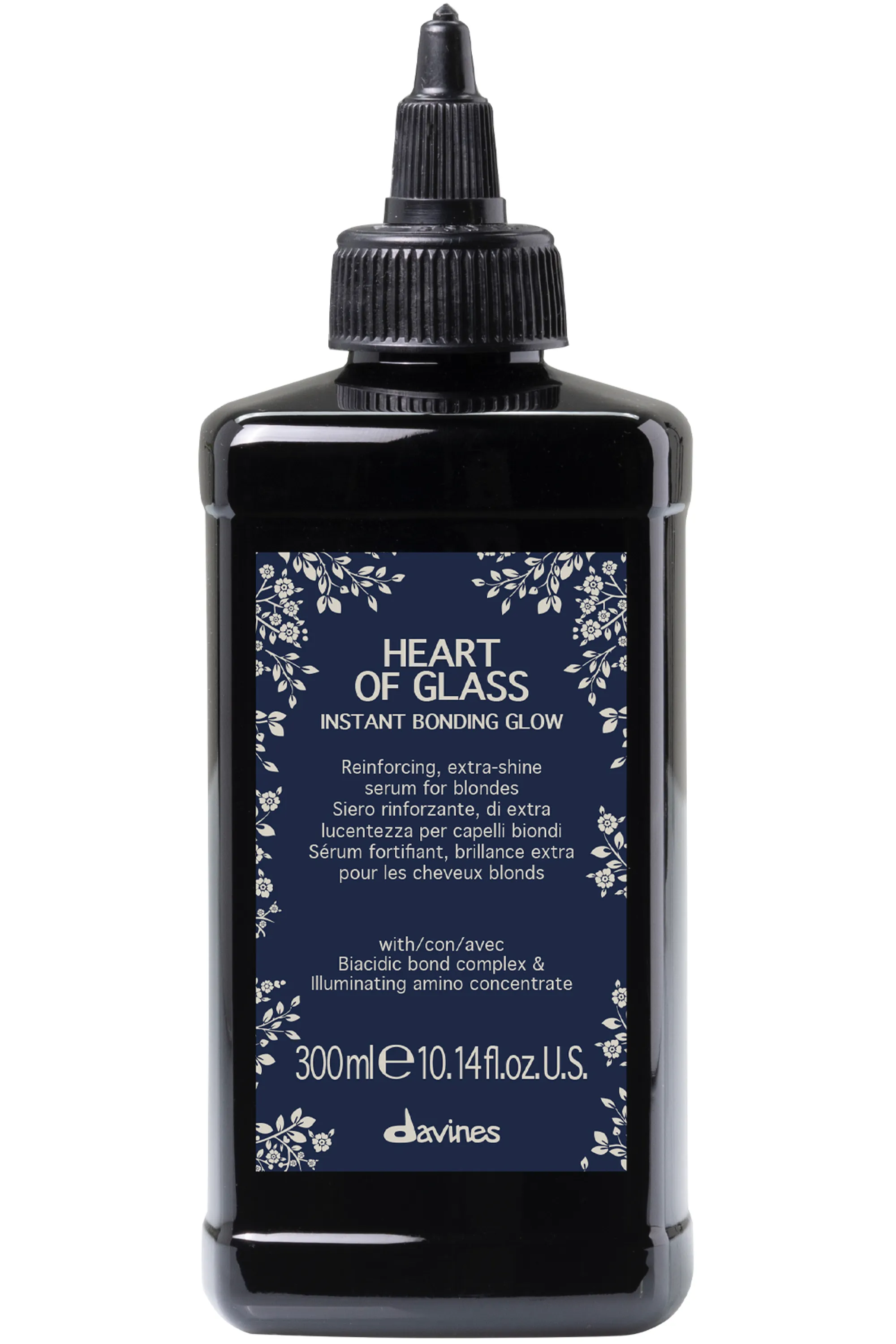 Davines Sérum fortifiant brillance extra pour cheveux blonds Heart of Glass Instant Bonding Glow-300 ml