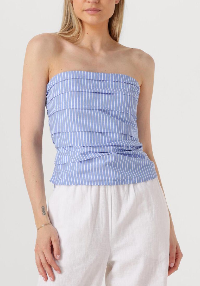lichtblauwe co'couture top teacc stripe tube top