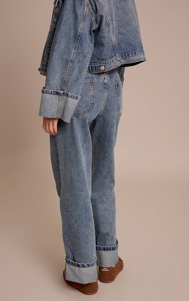 Vintage Jean À Ourlet Retroussé