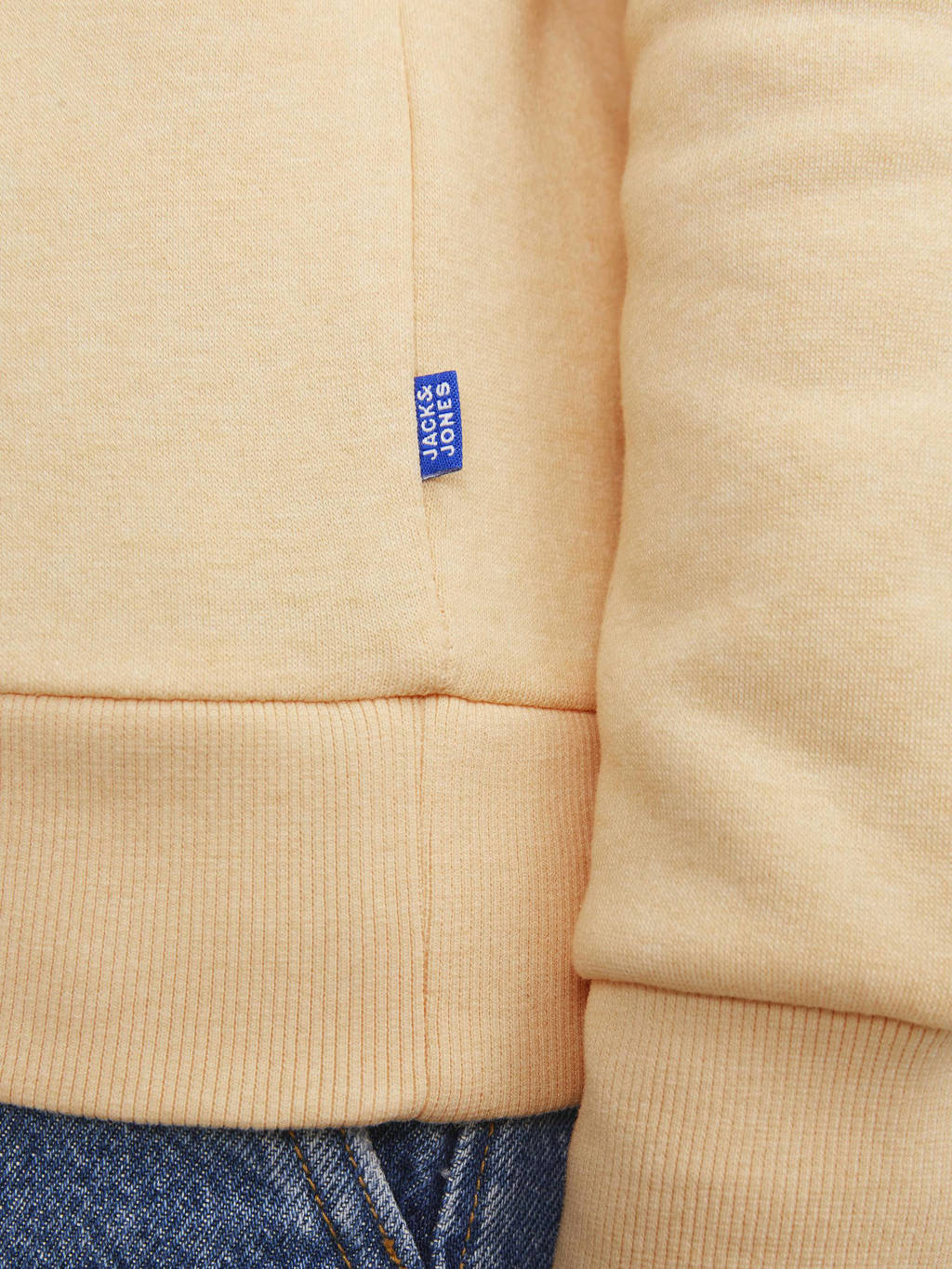 JACK & JONES hoodie met tekst lichtoranje