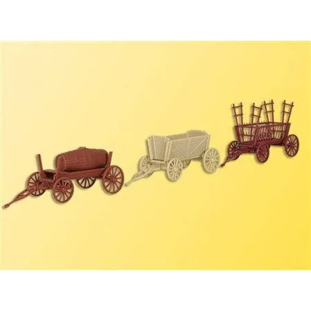 Kibri Landwirtschaftliche Hänger Oldies, 3 Stück