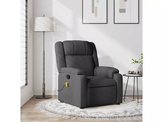 Fauteuil de massage inclinable Gris foncé Tissu
